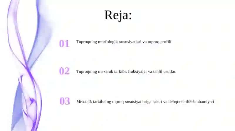 Tuproqning morfologik belgilari, tuproqning mexanik tarkibi analizi 2