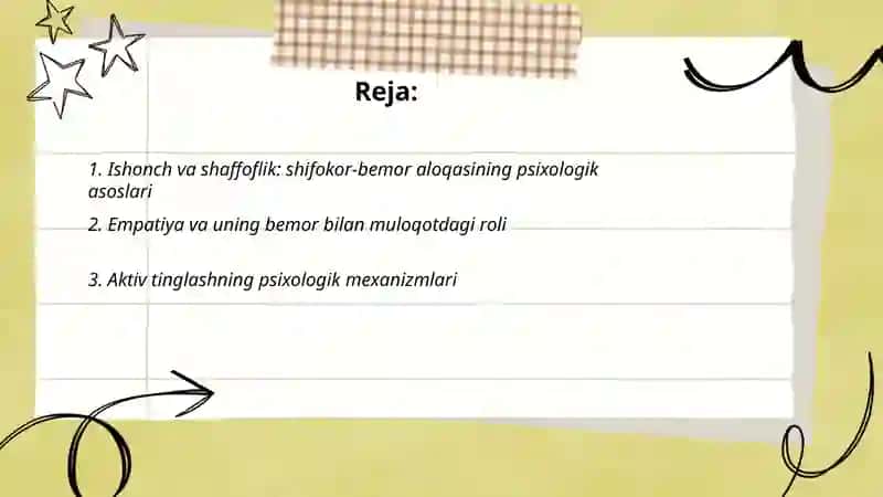 Shifokor va bemor muloqotining psixologik xususiyati 2