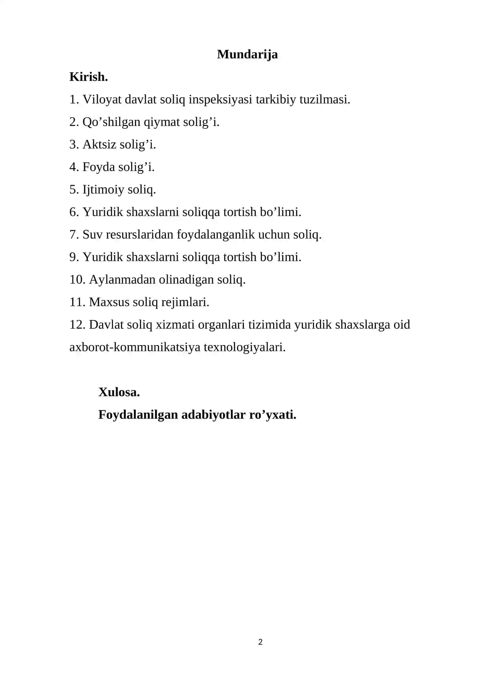 soliq inspeksiyasi amaliyot hisoboti 2