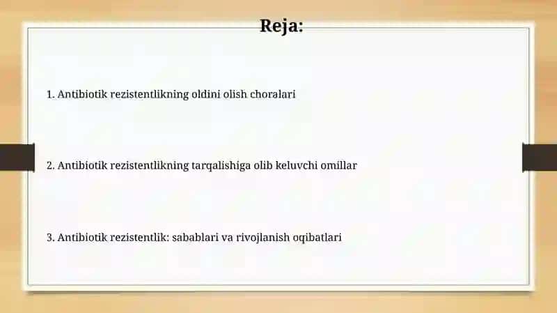 Antibiotikorezistentlik. Yuzaga kelish sababi va rivojlanish oqibatlari oldini olish 2