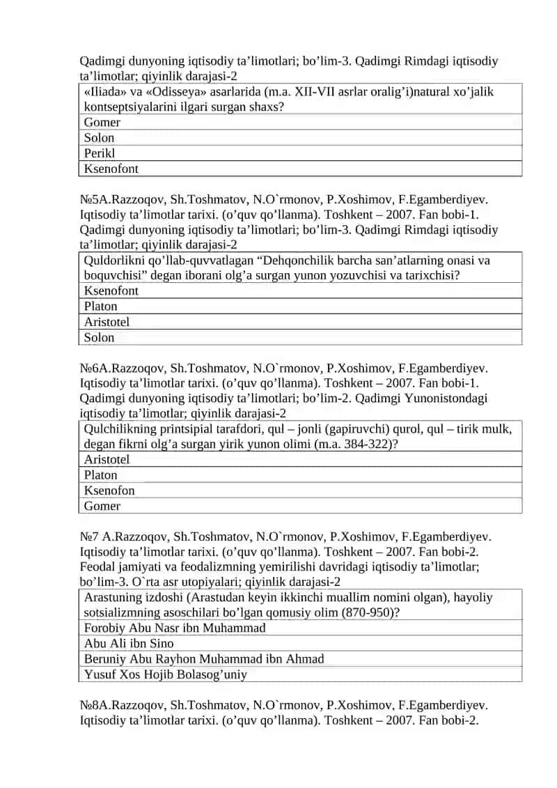 Iqtisodiy ta’limotlar tarixi 2