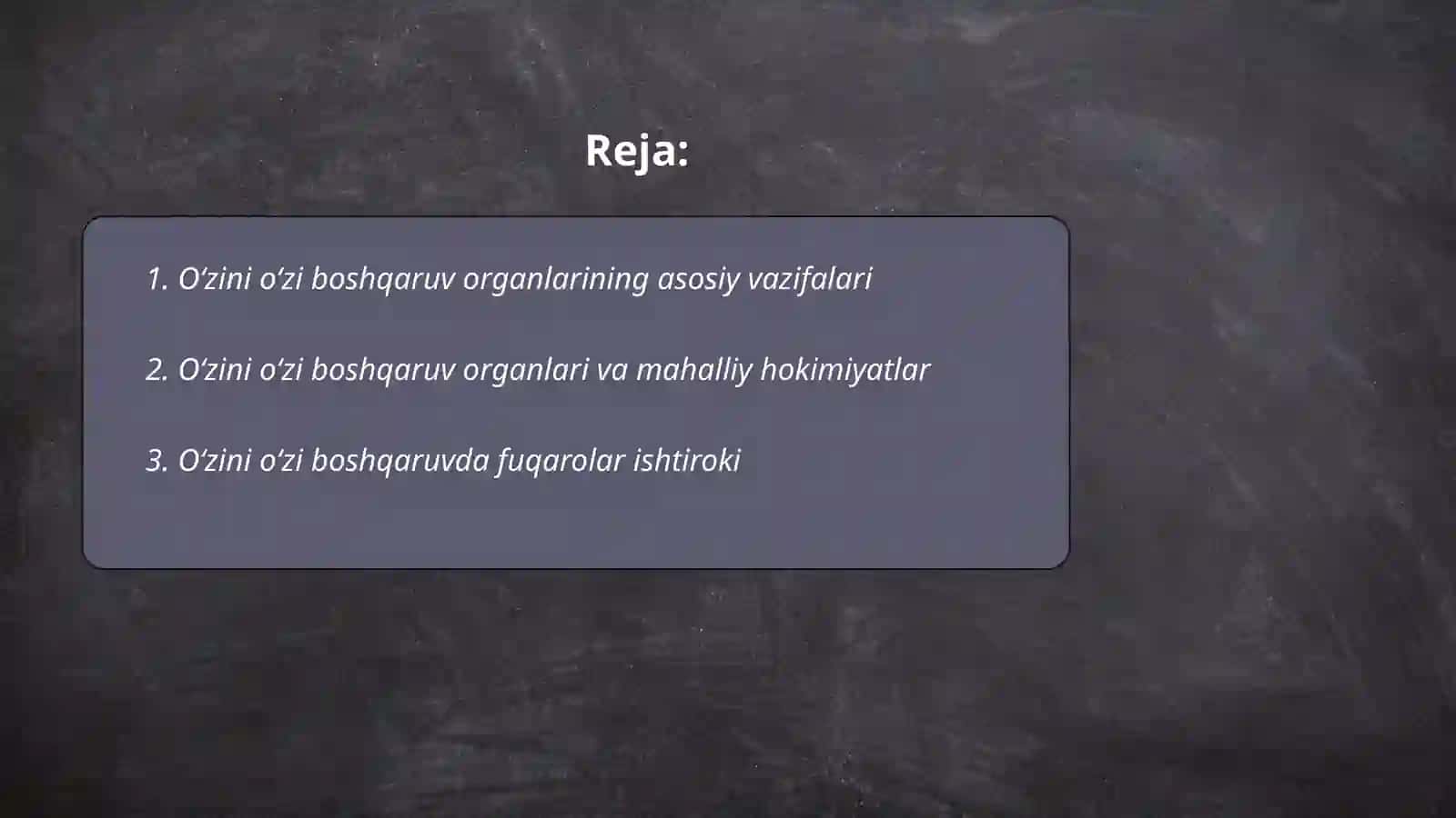 O‘zini o‘zi boshqaruv organlarining faoliyati va ularning jamiyatni demokratlashtirishdagi o‘rni 2