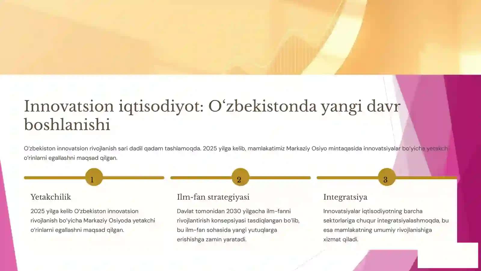 Innovatsion iqtisodiyotning rivojlanishi 2