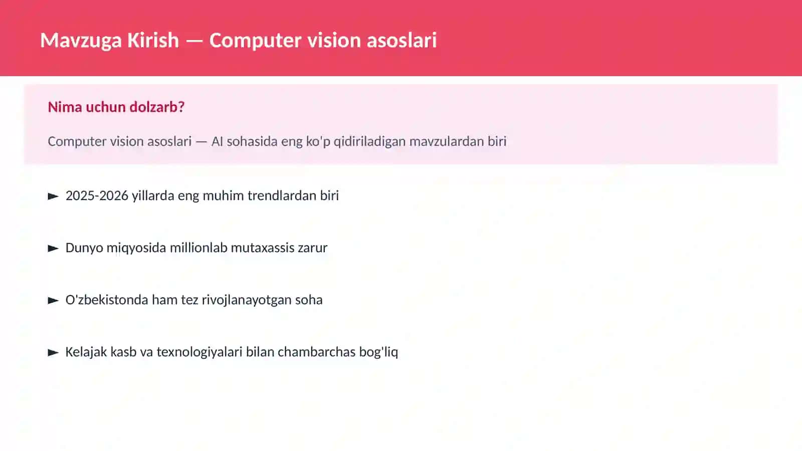 Computer vision asoslari 2