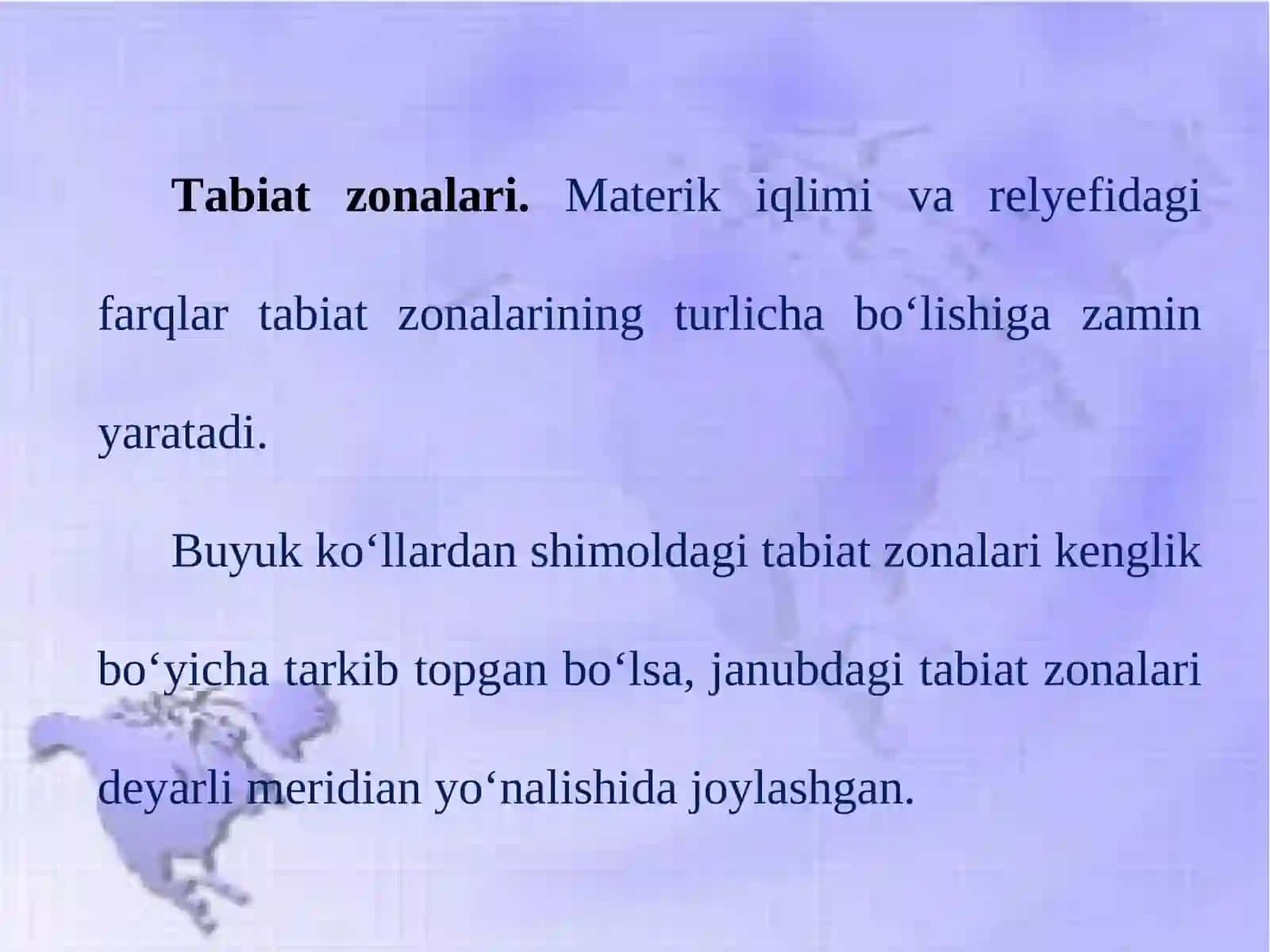 Shimoliy Amerikaning tabiat zonalari va balandlik mintaqalari 2