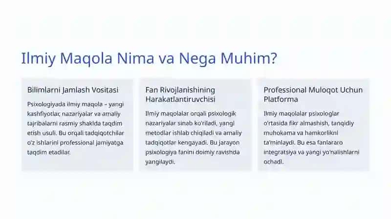 Psixologiyada Ilmiy Maqola Yozish: Bosqichlar va Metodlar 2