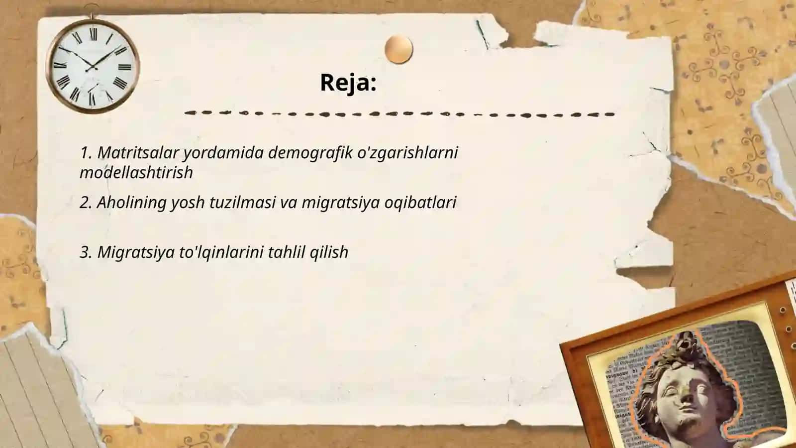 Mavzu: Matritsalar yordamida aholi migratsiyasini baholash 2