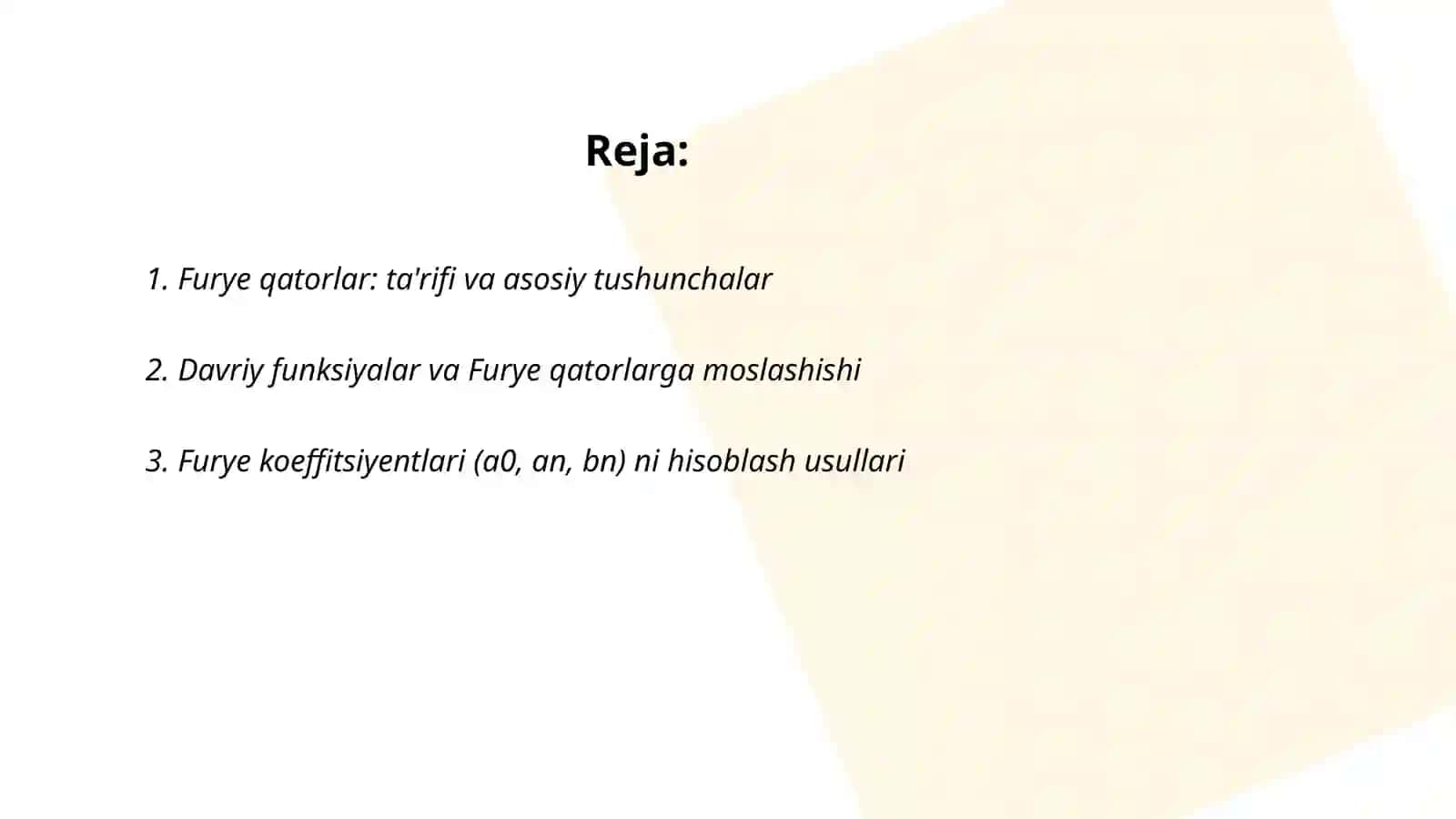 Furye qatorlar 2
