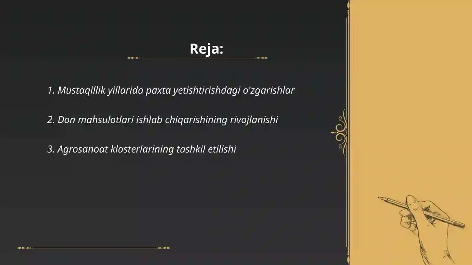 Mustaqillik yillarida qishloq xo’jaligi va sanoat sohasidagi o'zgarishlar 2