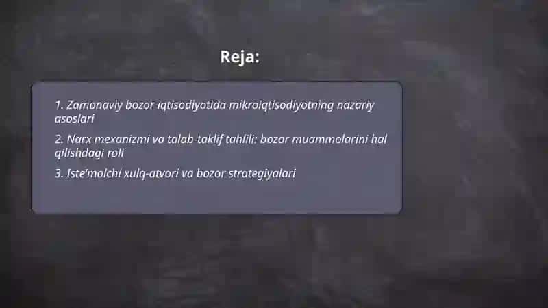 Zamonaviy Bozor Iqtisodiyoti Muammolari 2
