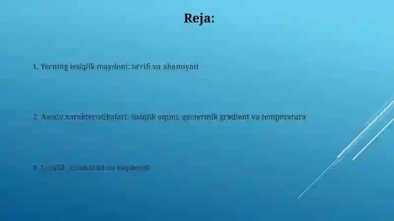 Yerning issiqlik maydoni 2