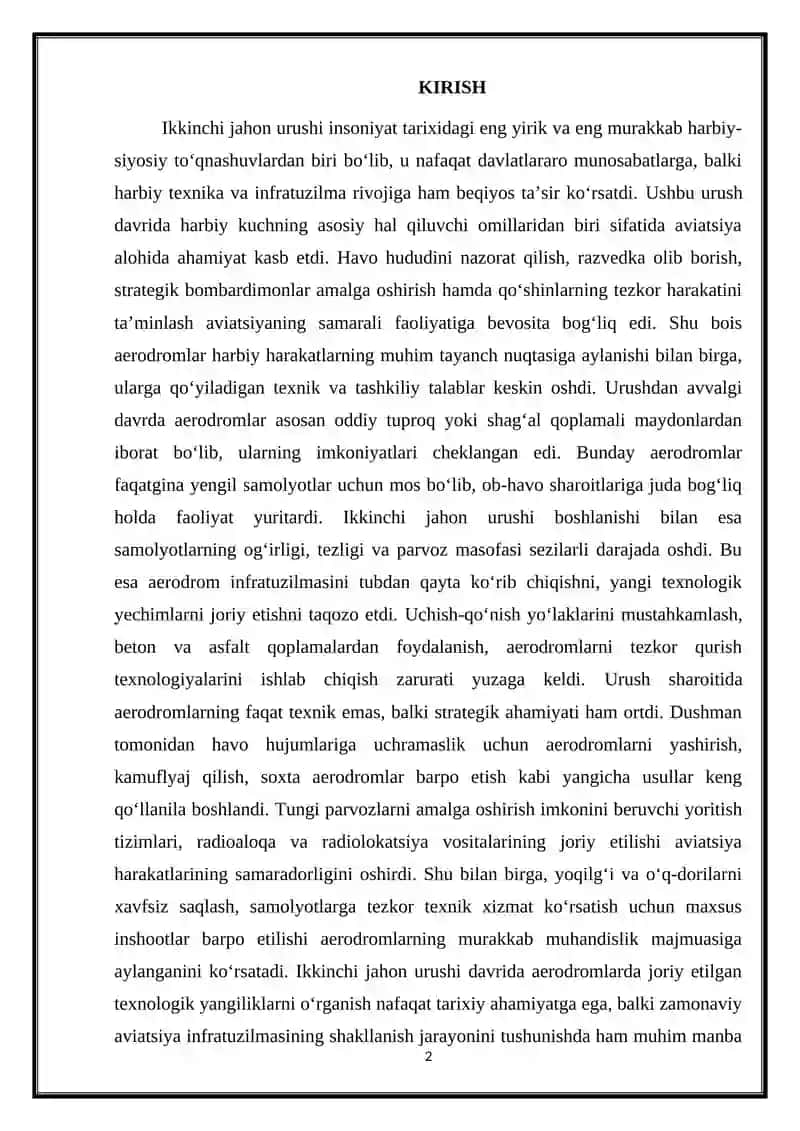 Ikkinchi jahon urushi davrida aerodromlarning texnologik yangiliklari 2
