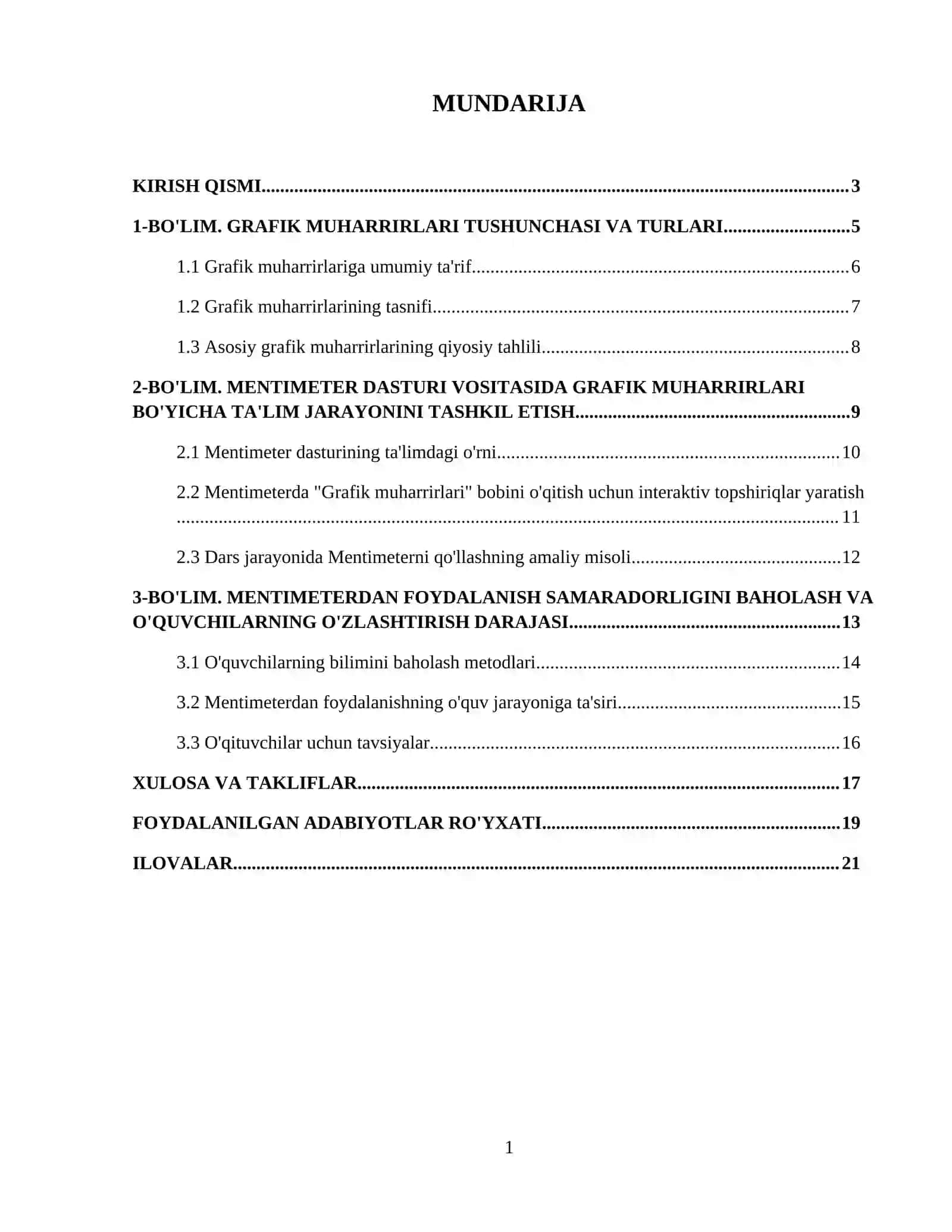 5-sinf informatika va axborot texnologiyalari fanidan ''Grafik muharrirlari bilan ishlash" bobini Mentimeter dasturi yordamida oʻqitish metodikasi. 2
