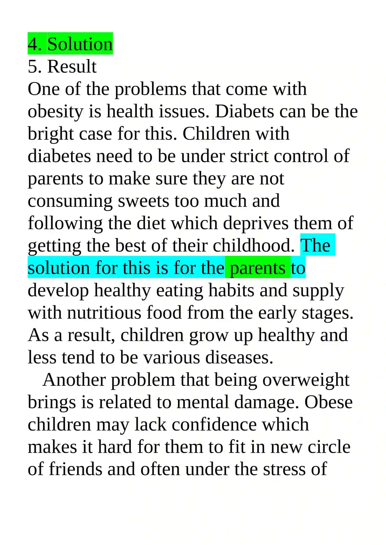 Problems and Solutions of Childhood Obesity 2
