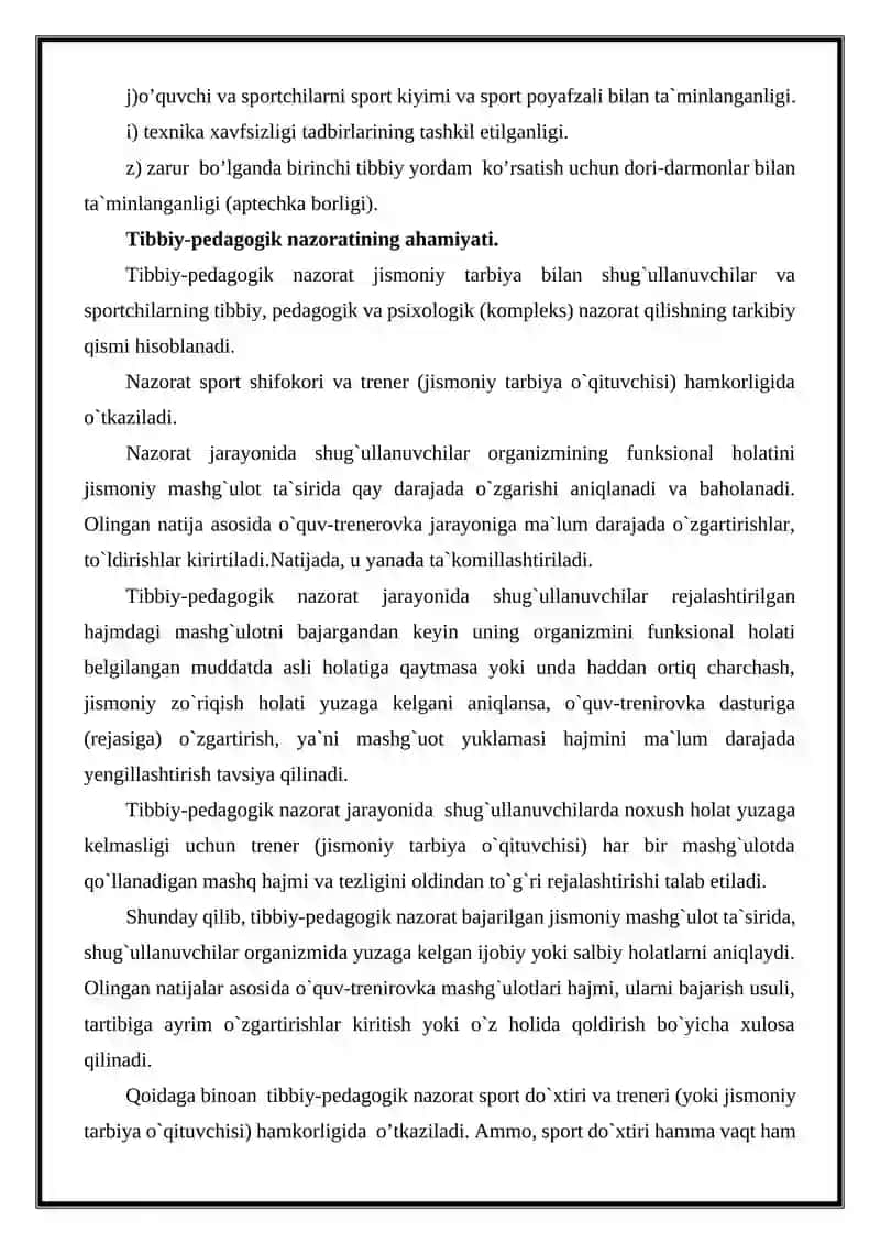 Tibbiy-pedagogik nazorat 2