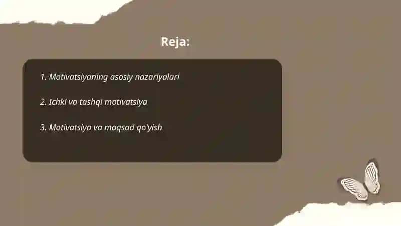 Motivatsiyaning psixologik holatlari 2