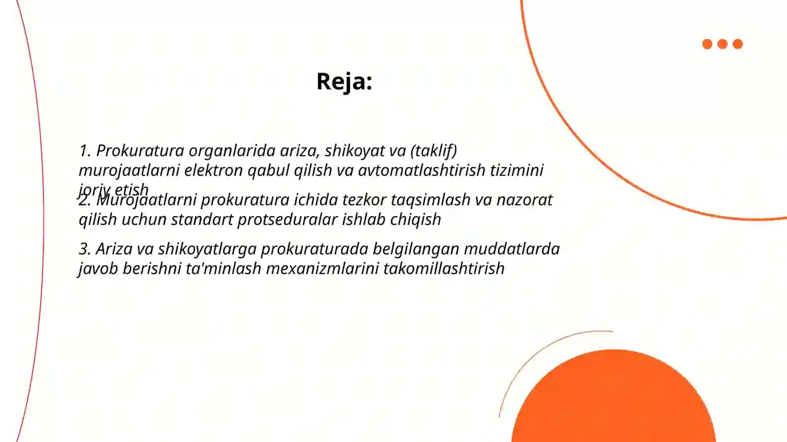 Prokuratura Organlarida Ariza, Shikoyat va (Taklif) Murojatlarni Elektron Qabul Qilish 2