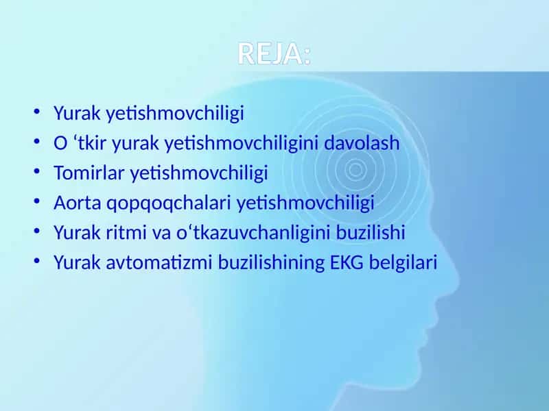 KARDIOMEGALIYA SINDROMI. QON AYLANISH YETISHMOVCHILIGI SINDROMI TOMIR YETISHMOVCHILIGI SINDROMI BEMORLAR KURATSIYASI REVMATIK ISTIMA SIMPTOMATALOGIYASI .MITRAL KLAPN NUQSONLARI 2