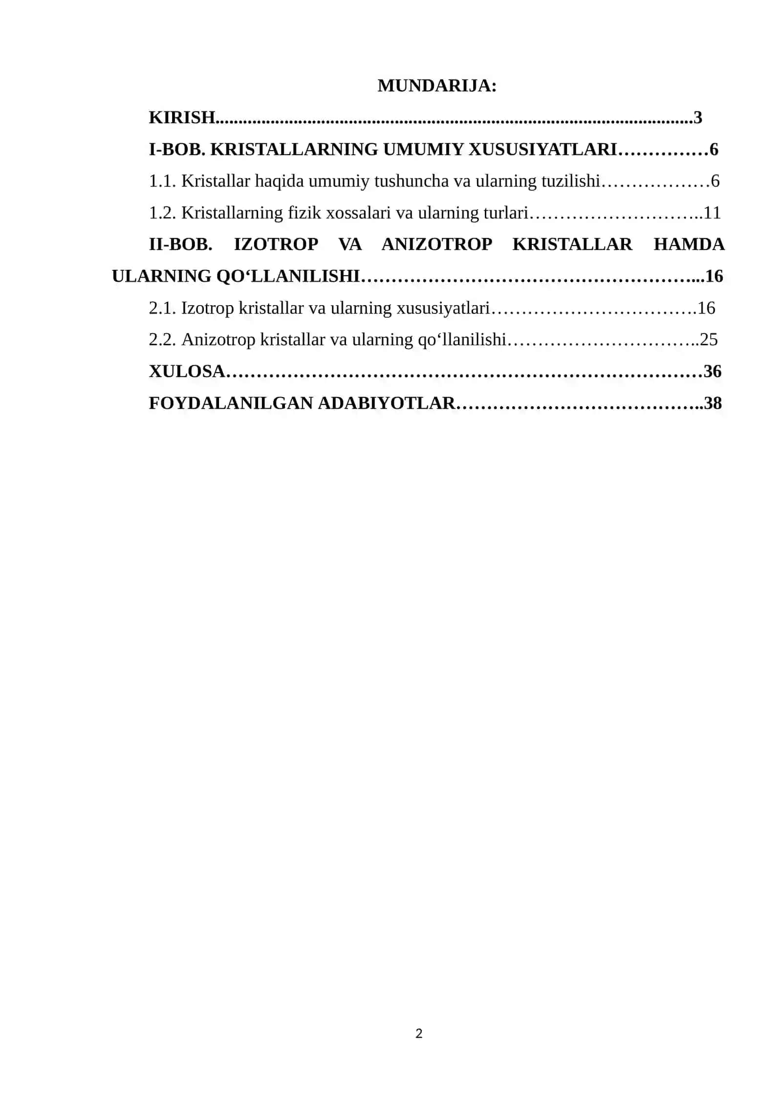 Optika fanidan kurs ishi 2