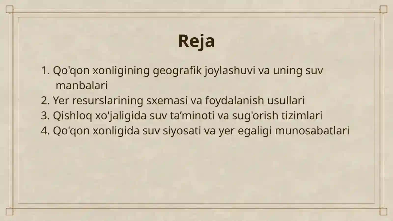 QO'QON XONLIGIDA YER- SUV MUNOSABATLARI 2