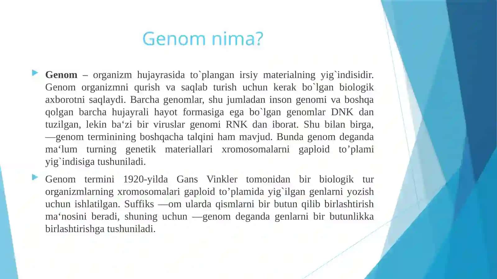 BIOLOGIK KETMA KETLIKLARNI TAQQOSLASH 2