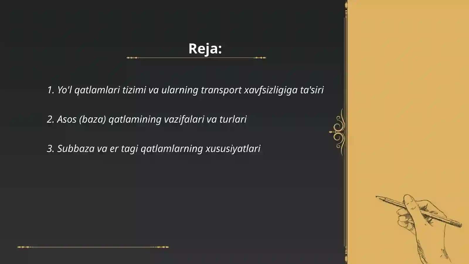 Transport vositalarining harakat xavfsizligiga yo'I konstruksiyasining ta' siri 2