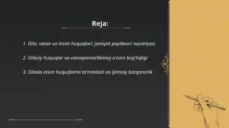 Oilaviy huquqlar va vatanparvarlikning o'zaro bog'liqligi 2