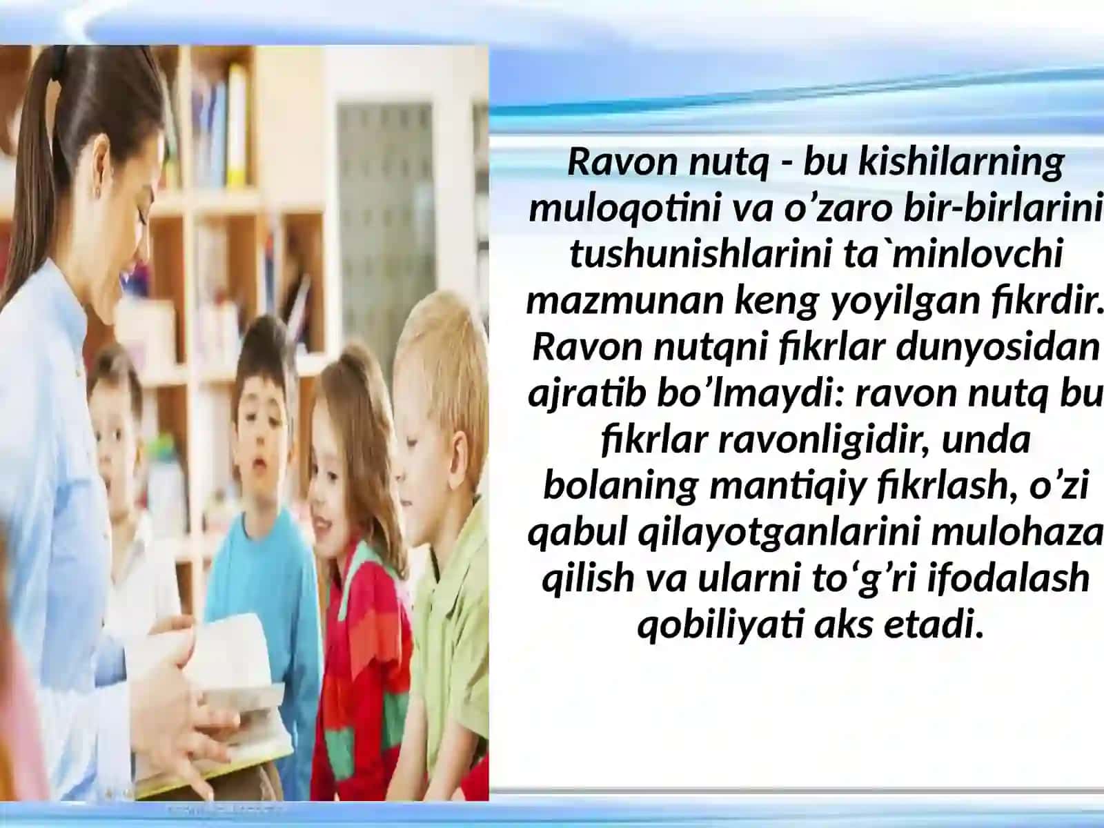 Ravon nutqni rivojlantirish 2