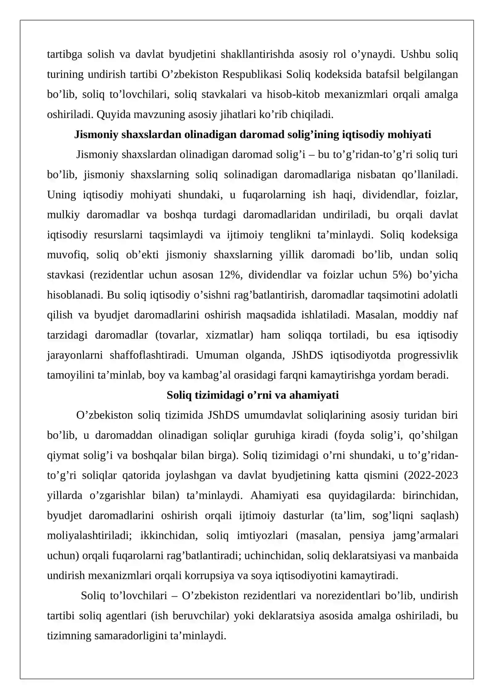 Jismoniy shaxslardan olinadigan daromad solig’i 2