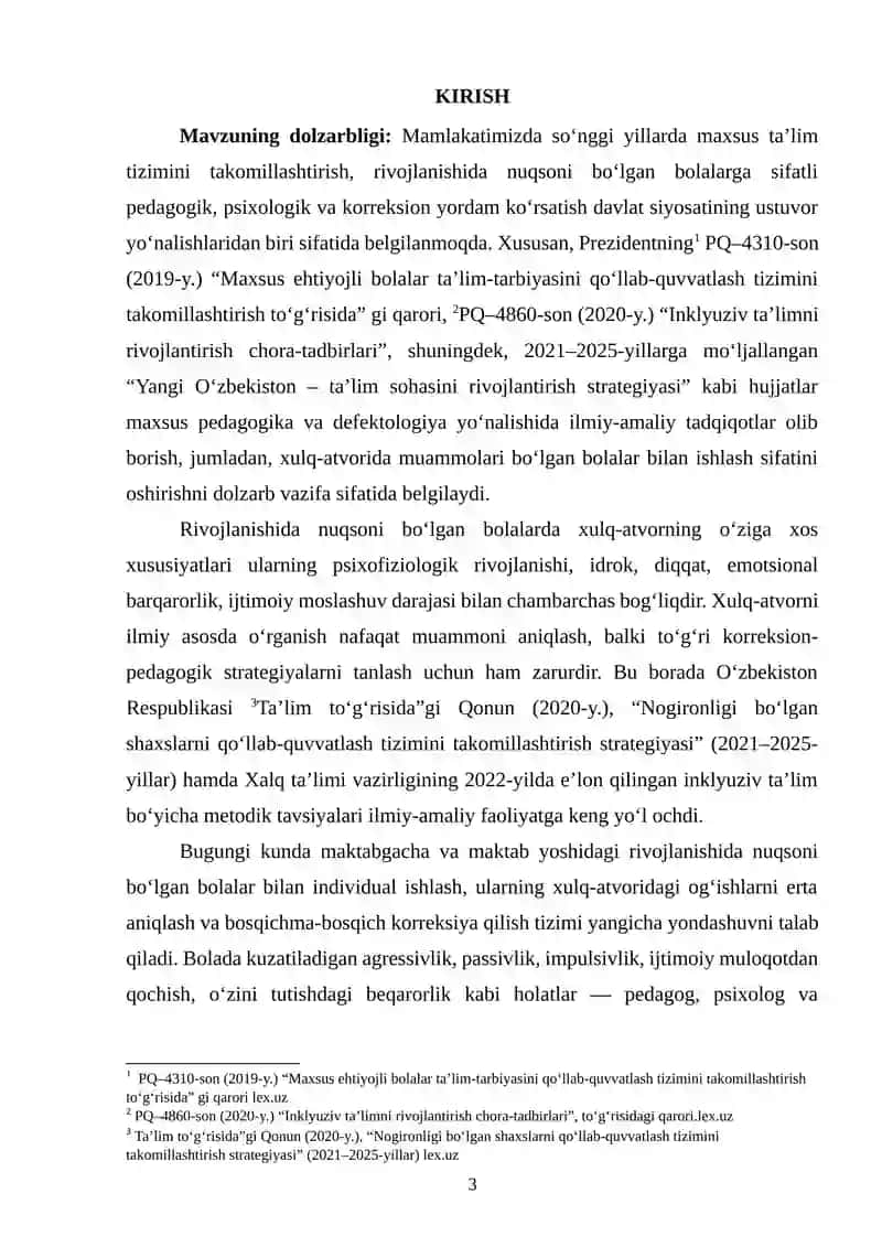 Rivojlanishida nuqsoni bo'lgan bolalarda xulq atvorni oʻrganish 2