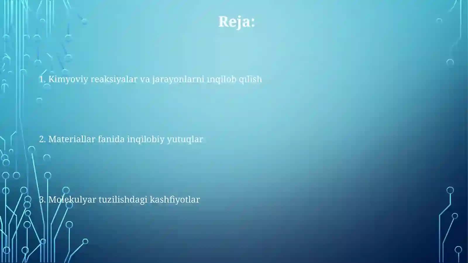 Kimyosohasidagi Nobelmukofotisovrindorlarivayutuqlari 2