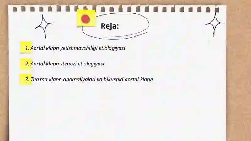Aortal klapn yetishmovchiligi va stenozi 2