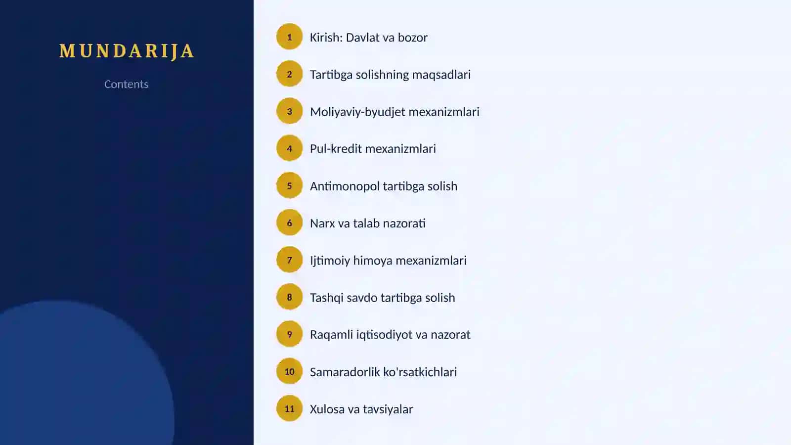 DAVLATNING IQTISODIYOTNI TARTIBGA SOLISH MEXANIZMLARI 2