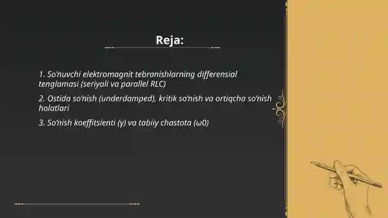 So’nuvchi va majburiy elektromagnit tebranishlar 2