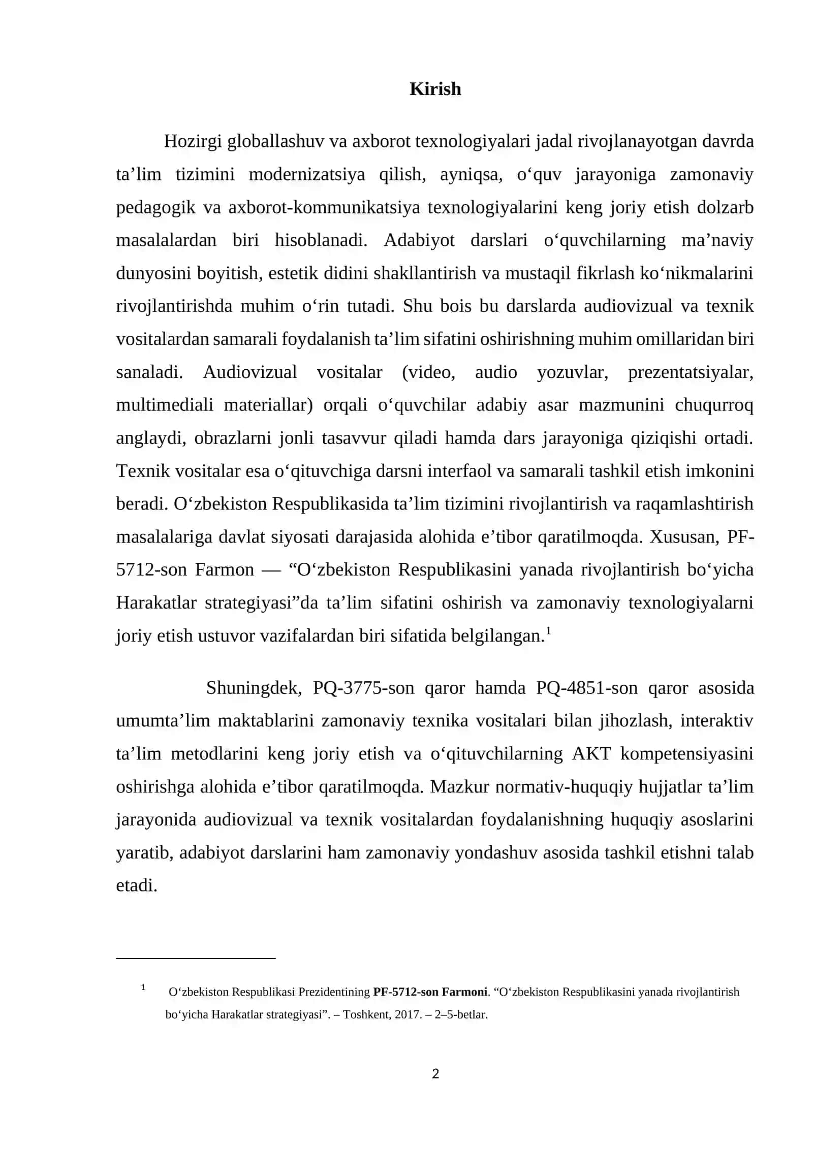 Adabiyot darslarida audiovizual va texnik vositalardan foydalanish 2