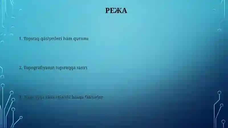 Topiraq ha'mtopografiyaliq faktorlar 2