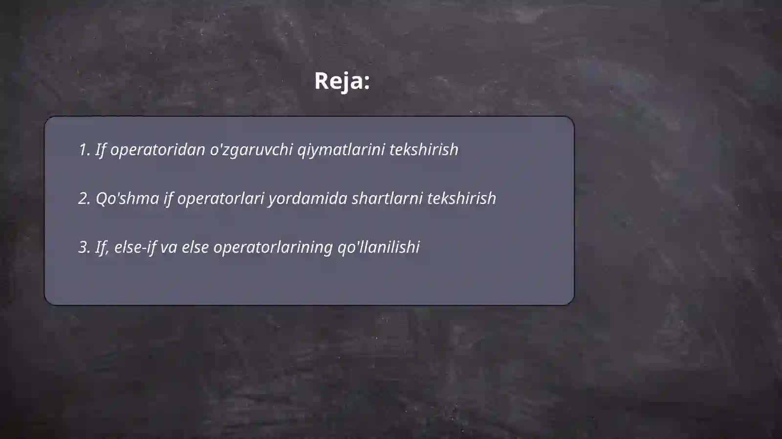 If operatori orqali murakkab konstruksiyalarni hosil qilish 2