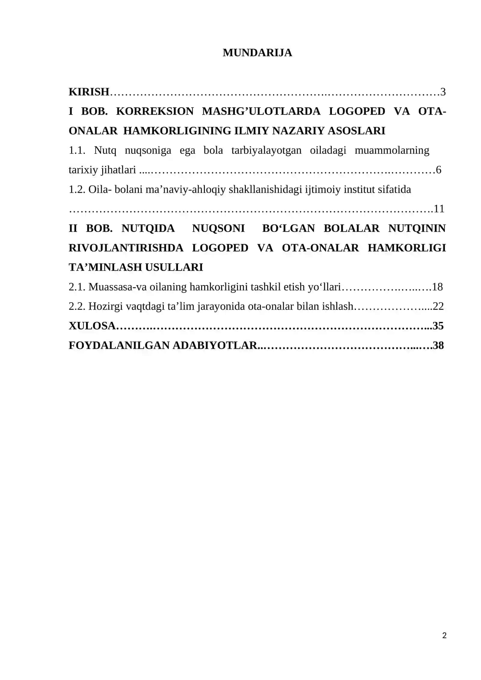 BOB. KORREKSION MASHG’ULOTLARDA LOGOPED VA OTA-ONALAR HAMKORLIGINING ILMIY NAZARIY ASOSLARI 2