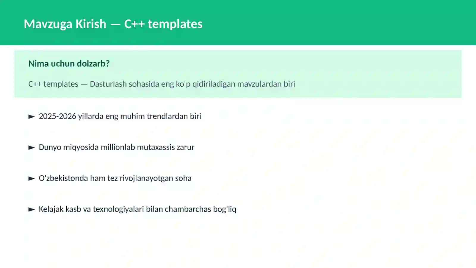 C++ templates 2