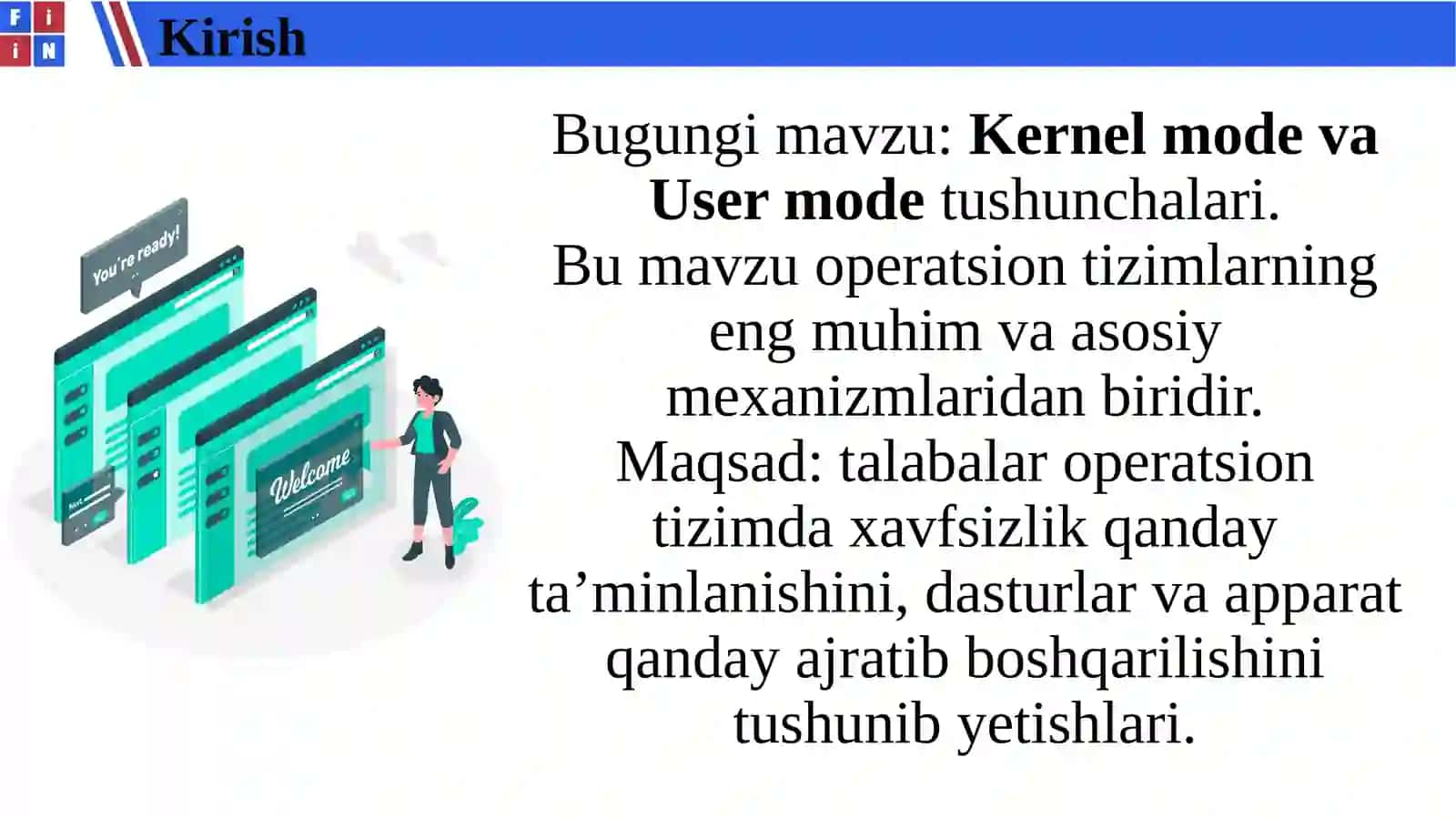Kernel mode va User mode farqlari 2