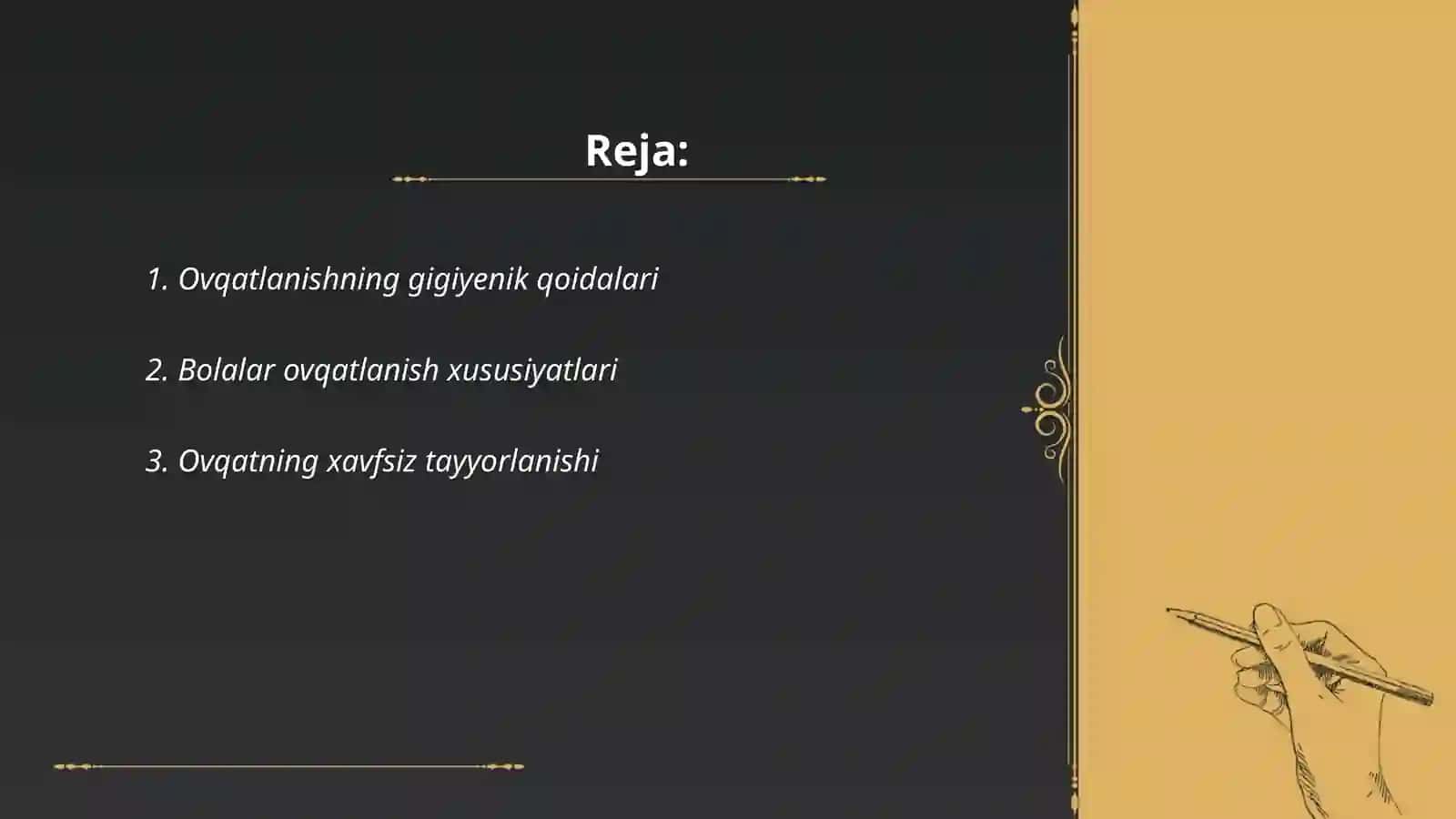 Bolalar va oʻsmirlar ovqatining gigiyenik asoslari 2