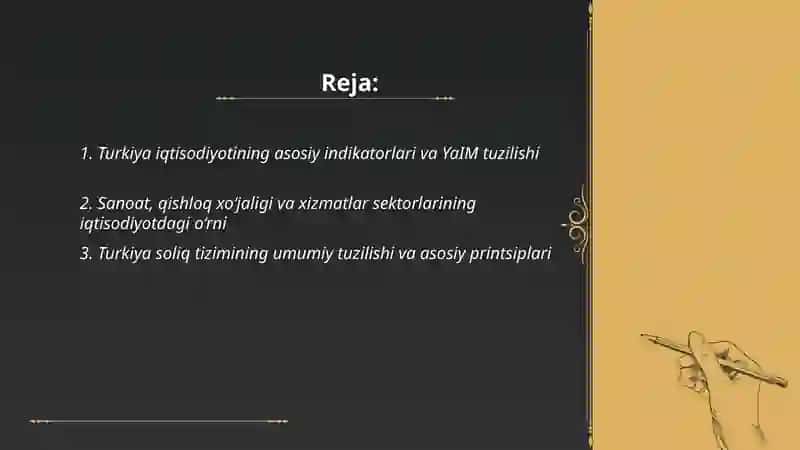 Turkiya iqtisodiyoti va soliq tizimi 2