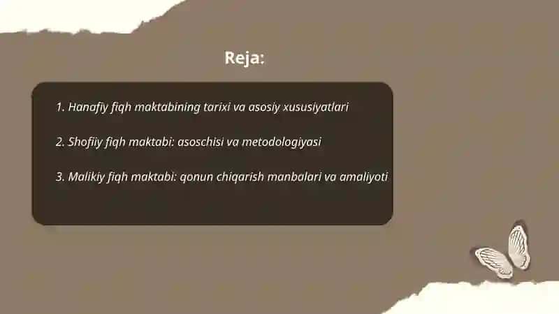 Islom dinining fiqh maktablari 2