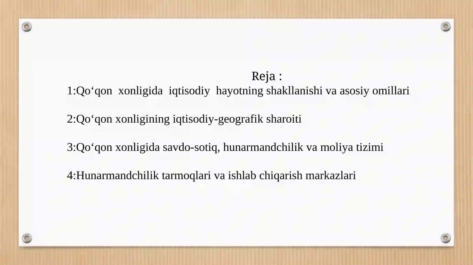 Kurs ishi "Qo‘qonxonligi tarixi" 2