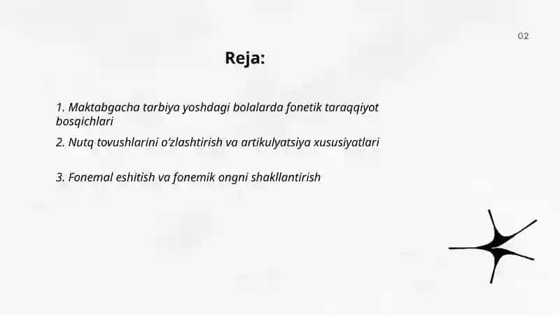 Maktabgacha tarbiya yoshdagi bolalarda nutqning fonetik tomonini shakllantirish xususiyatlari 2