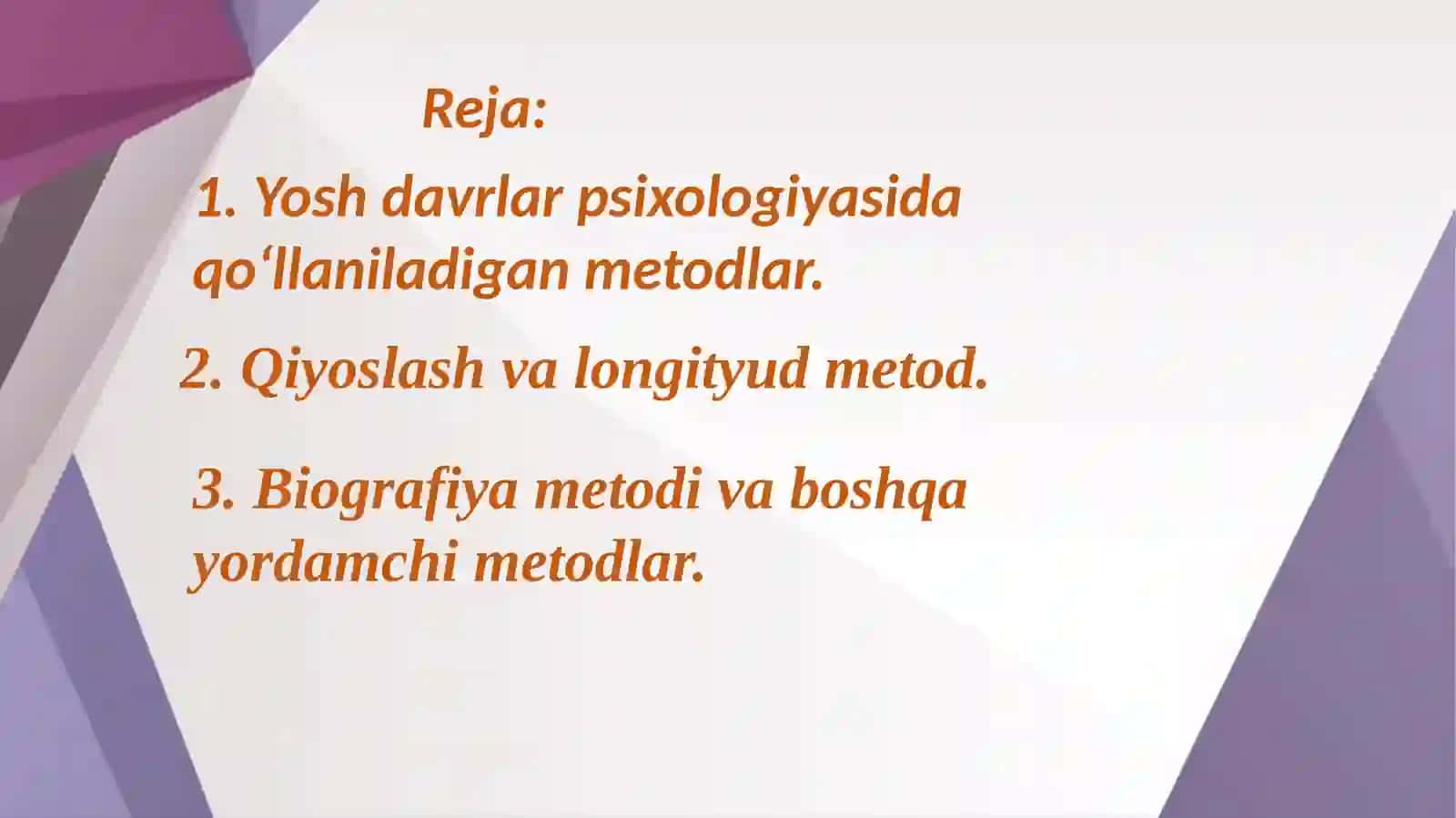 Yosh davrlar psixologiyasi 2