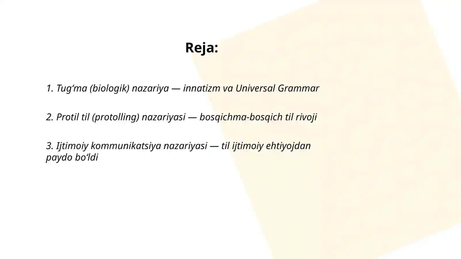 Tilning paydo boʻlishi togʻrisidagi nazariyalar 2