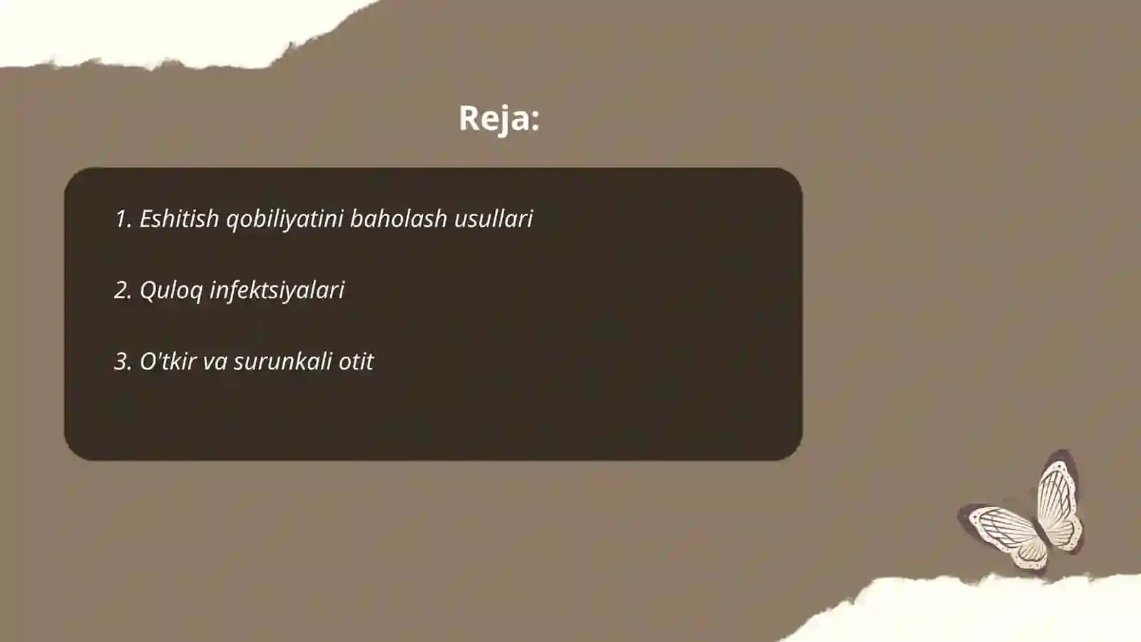 Eshitish organi kasalliklari 2