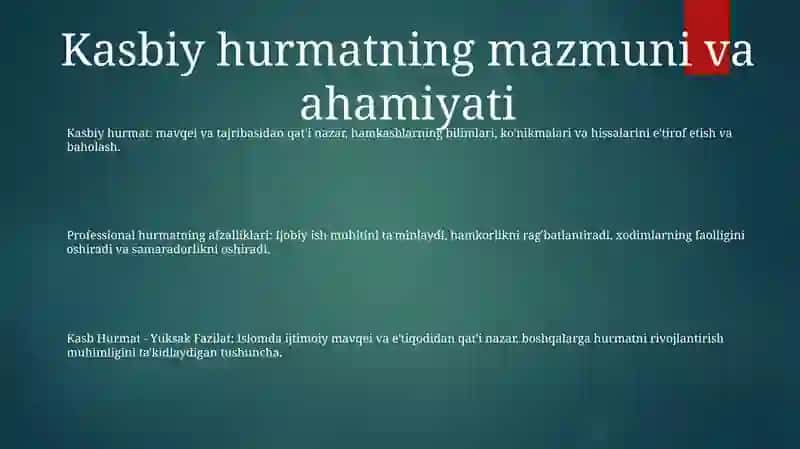 Kasb Hurmat - Yuksak Fazilat 2