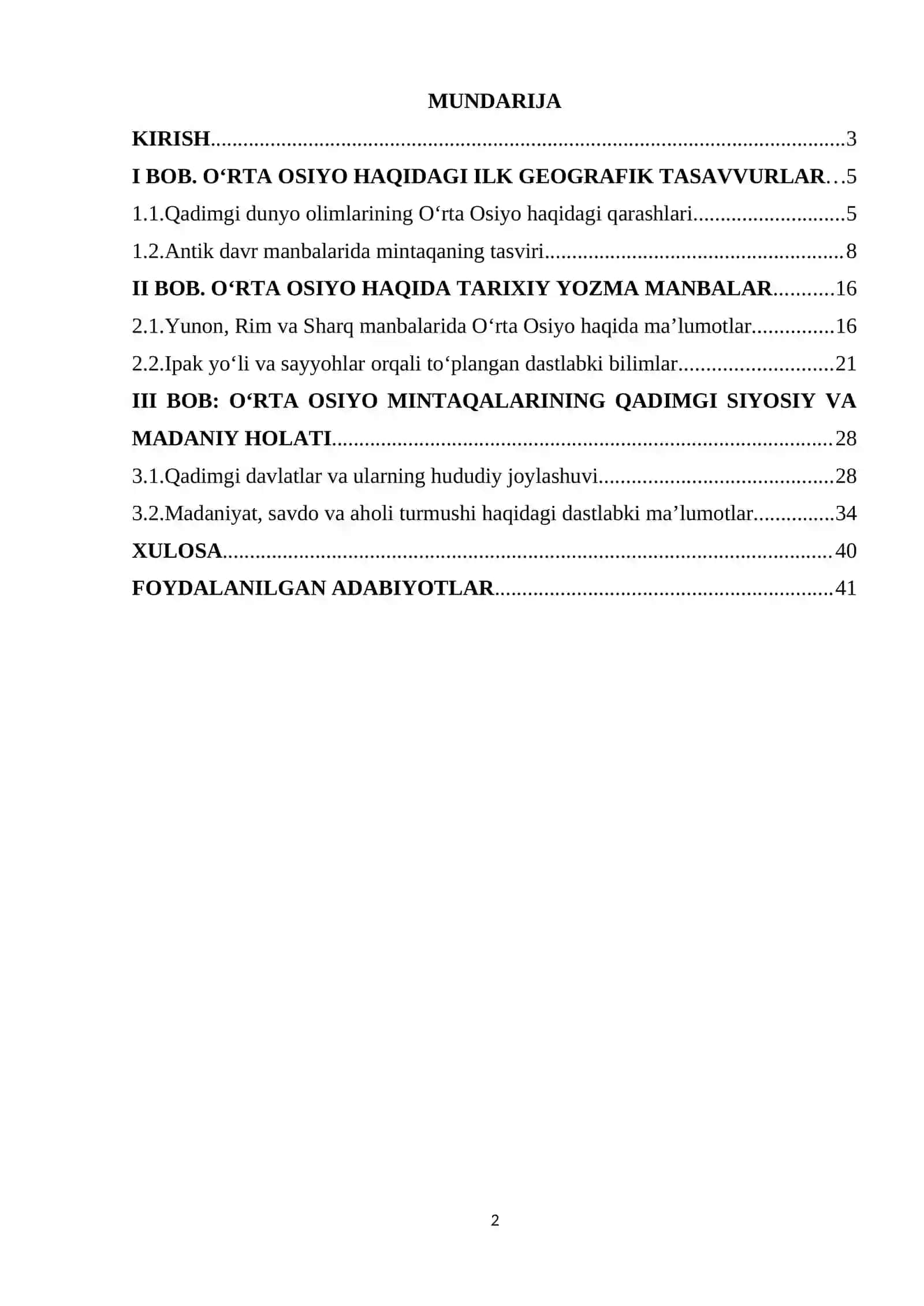 O‘RTA OSIYO HAQIDAGI ILK GEOGRAFIK TASAVVURLAR 2